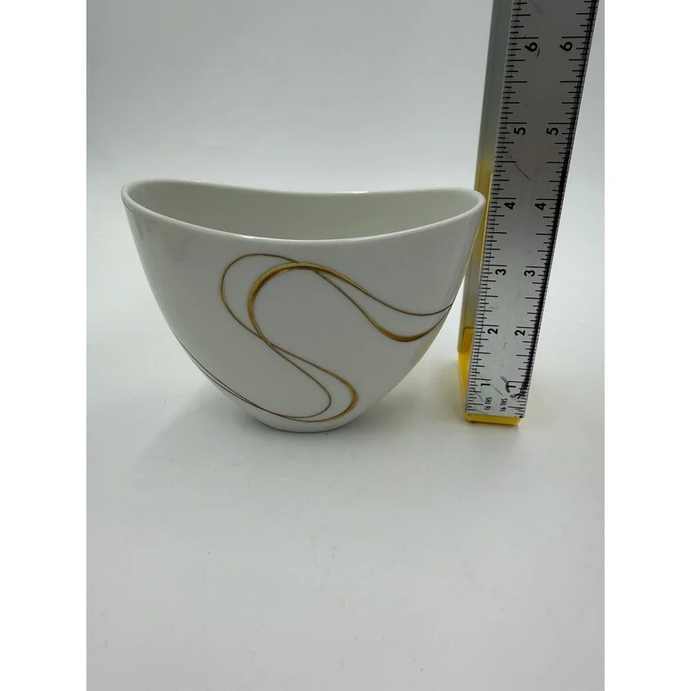 Vintage Heinrich & Co. H&C Selb Bavaria Germany porcelain Etched Gold Vase